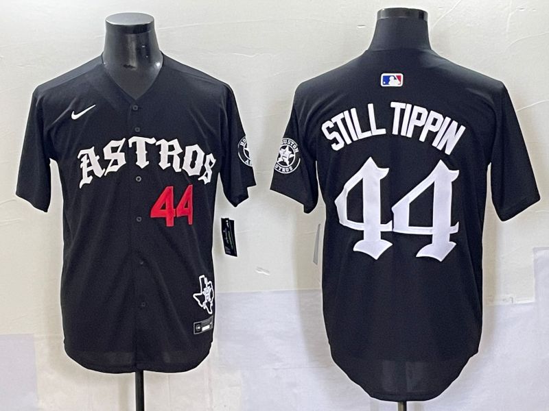 Men 2025 Houston Astros #44 Still Tippin Black Seven generations Joint Name Nike MLB Jersey style 6->houston astros->MLB Jersey